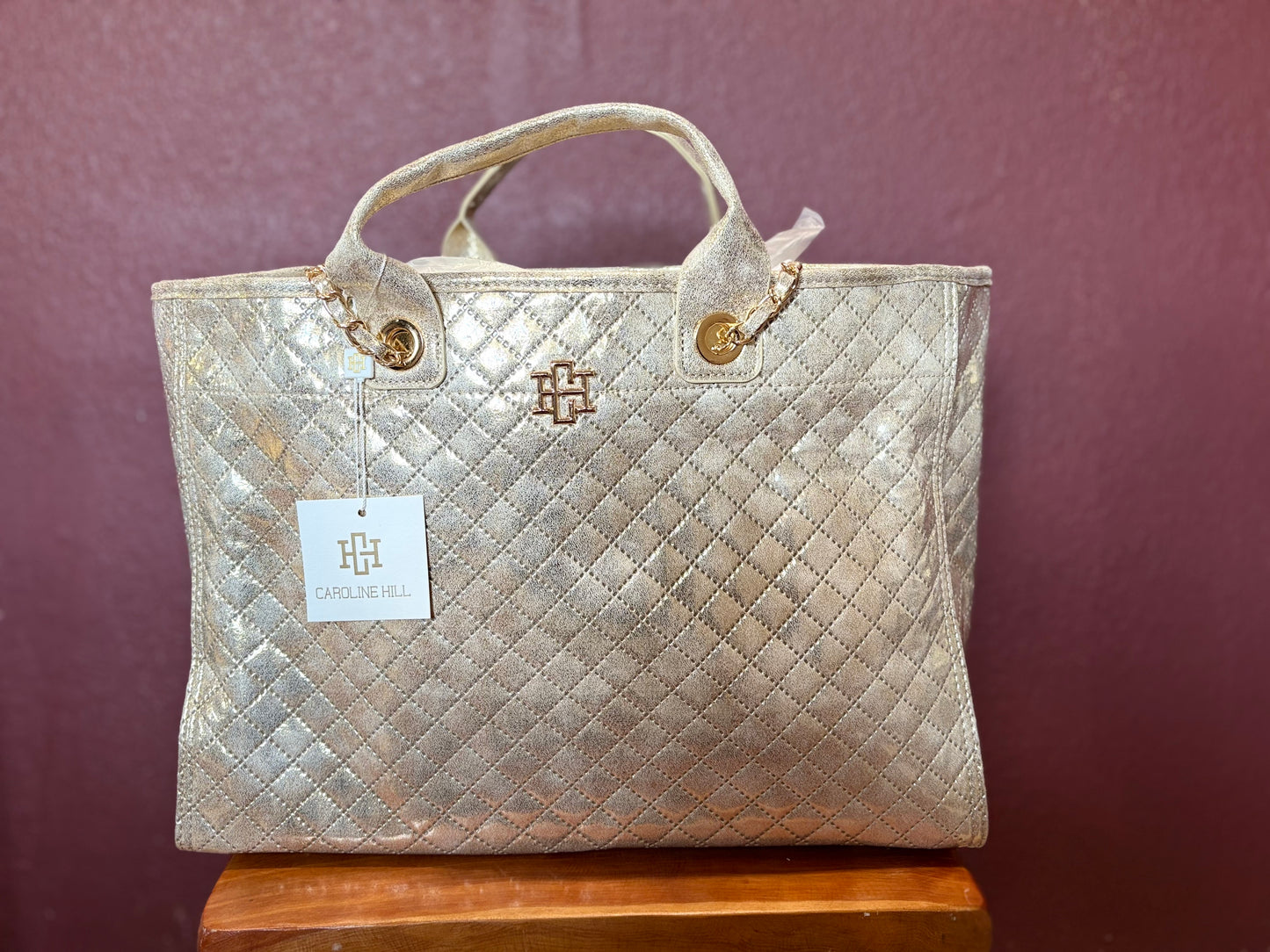 Caroline Hill Melissa Tote Bag Champagne Pop