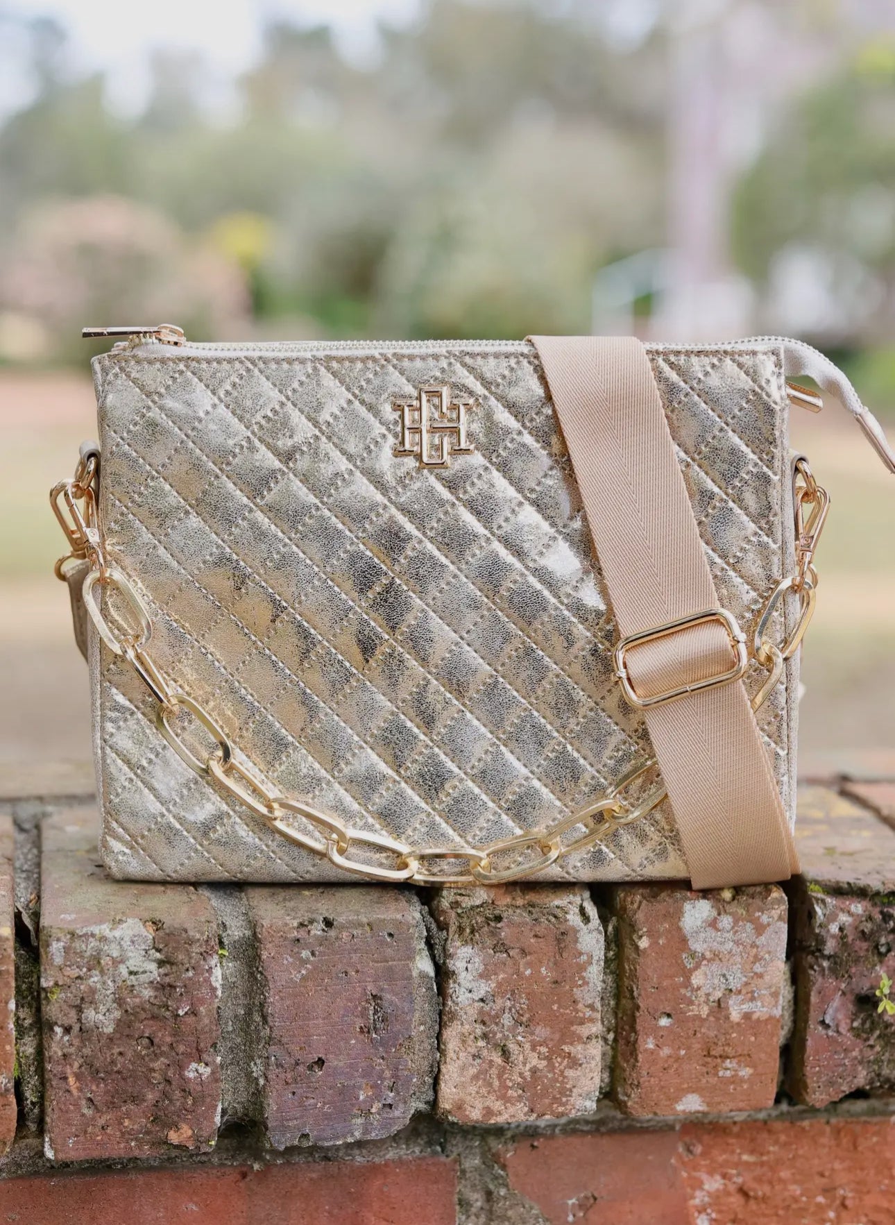 Caroline Hill Ariana Crossbody Champagne Pop