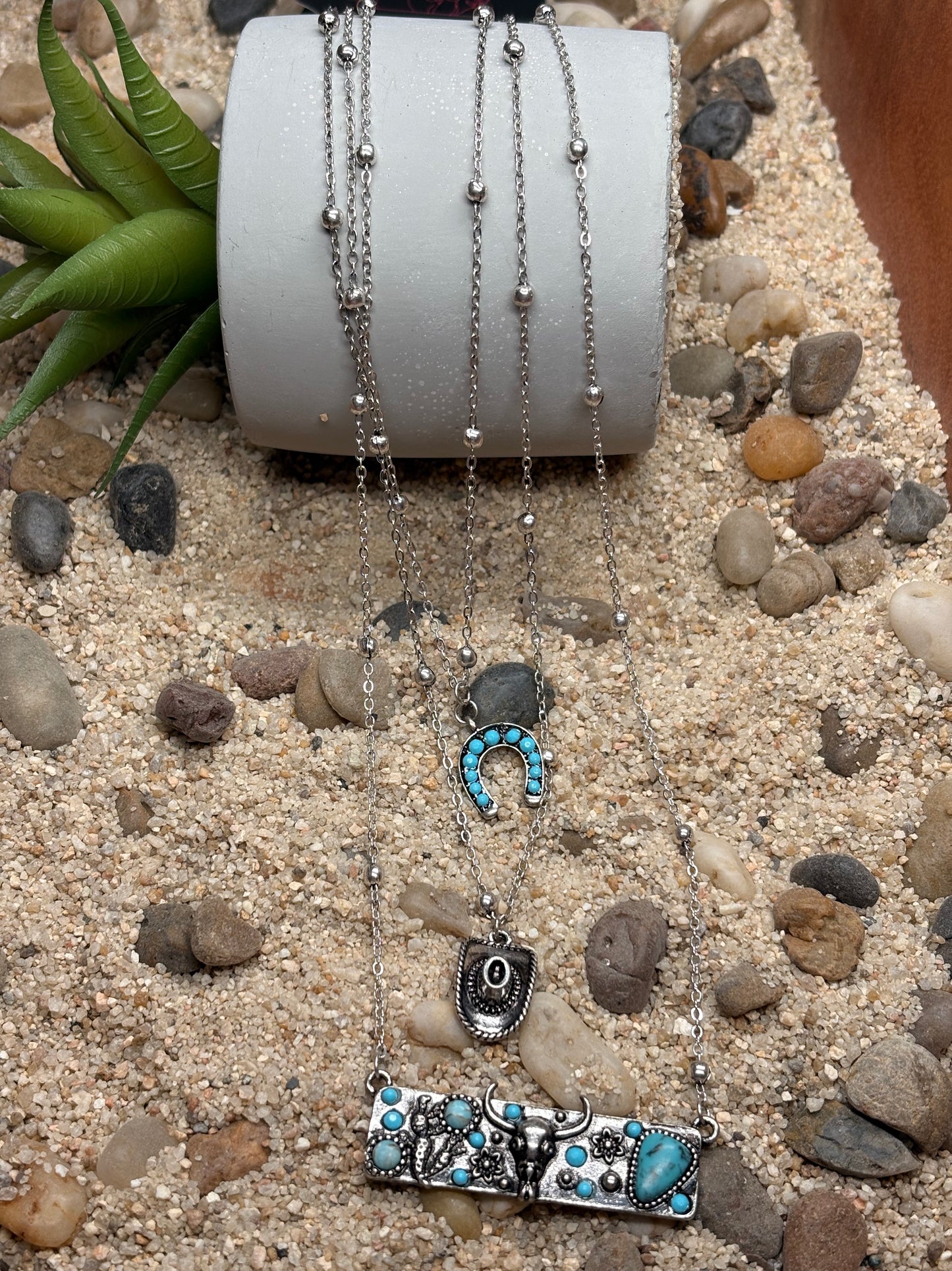Desert Layers Turquoise Necklace Set