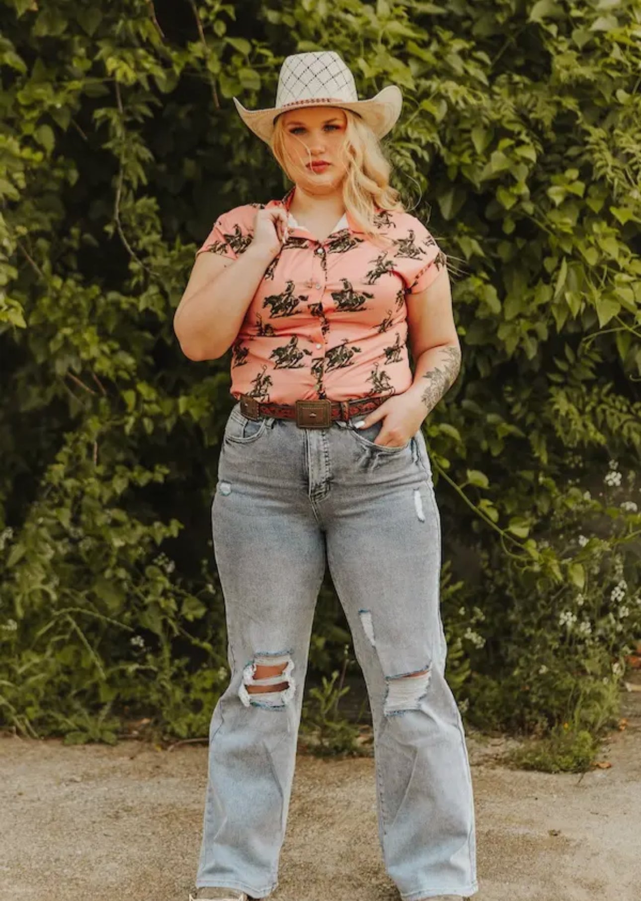 Light Wash Distressed Jeans Plus Size