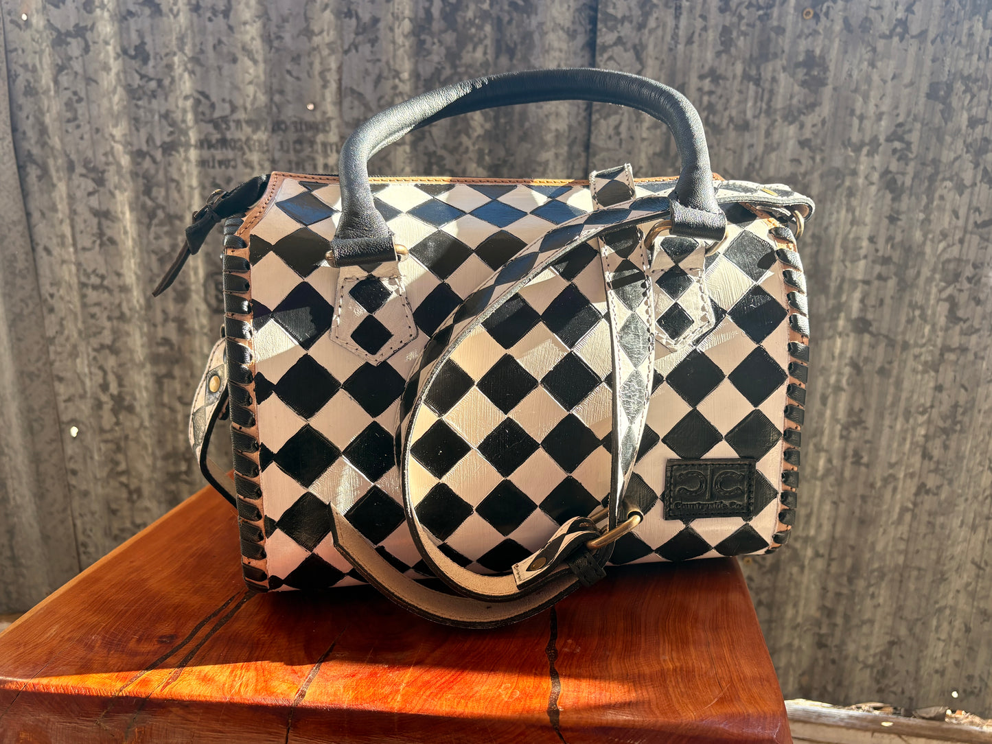 Bailey Checkered Speedy Bag