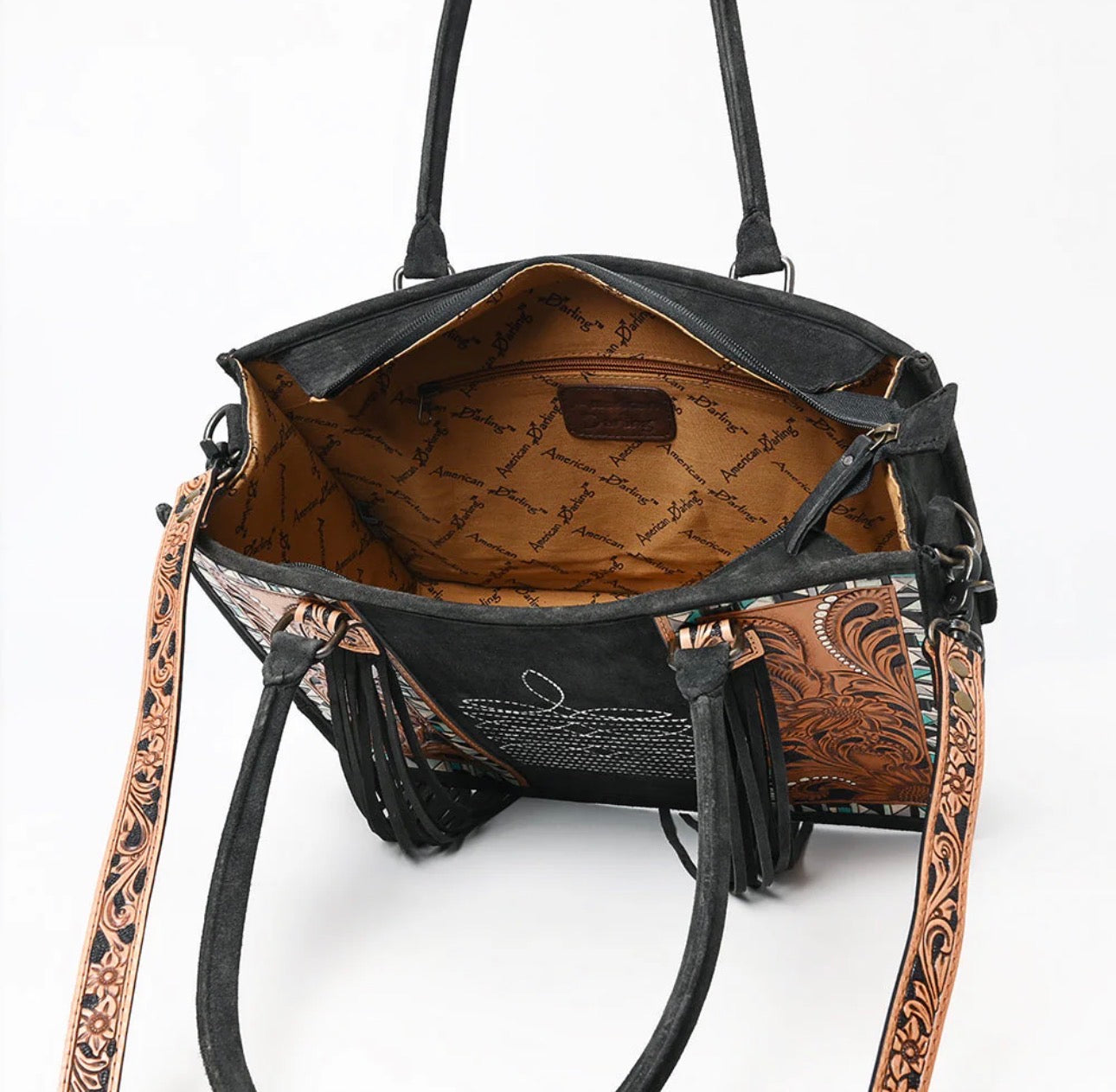 American Darling Tooled Fringe Tote