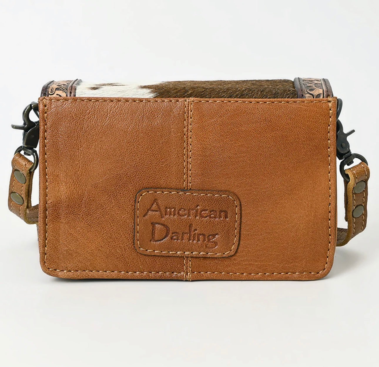 American Darling Tooled Leather & Cowhide Crossbody