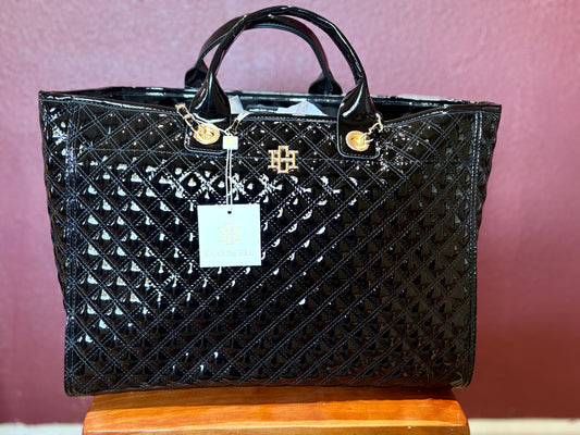 Caroline Hill Melissa Tote Black Patent Sq