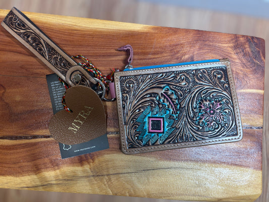 Myra Leather Card Holder- Keychain