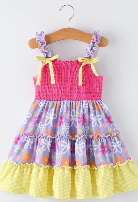 Lemon Bloom Twirl Dress