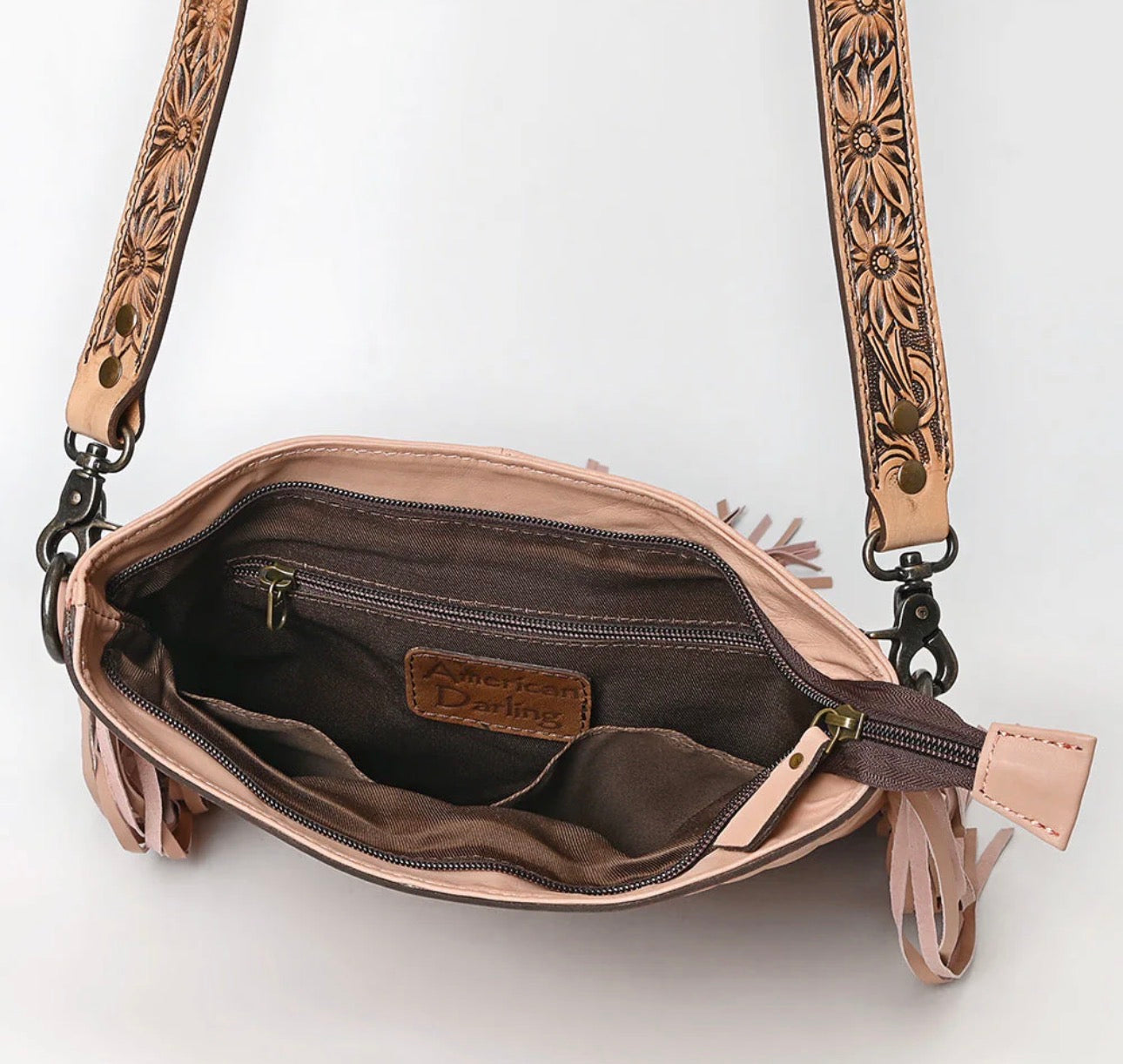 American Darling Quilted Fringe Crossbody