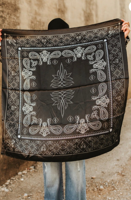 Midnight Paisley Wild Rag