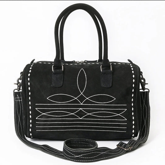 American Darling Black Tooled Stitch Speedy Bag