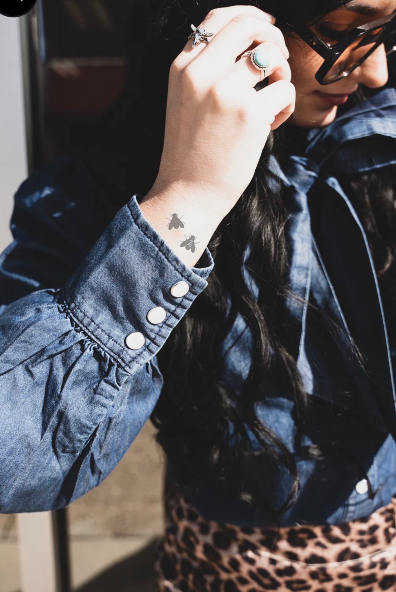 Denim Darling Bow Blouse
