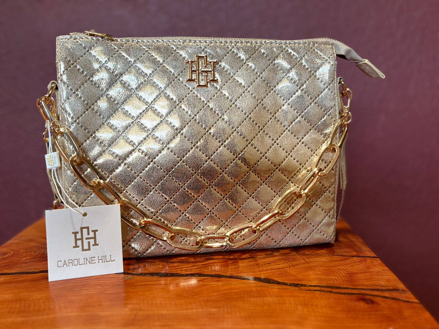 Caroline Hill Ariana Crossbody Champagne Pop