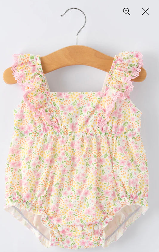 Floral Sweetheart Romper