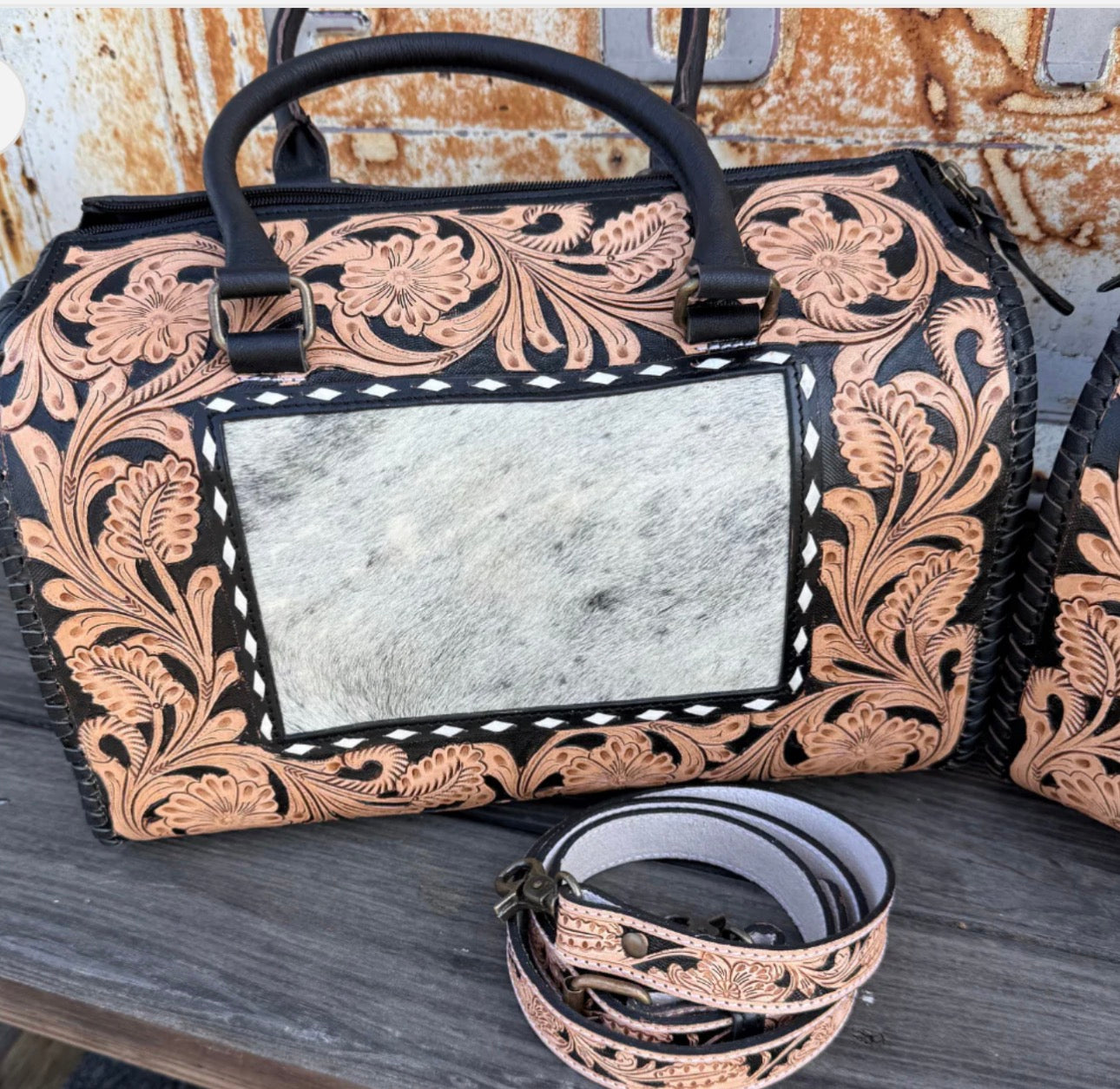 Desert Bloom Tooled Leather Speedy Bag