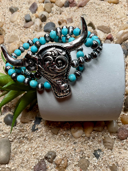 Desert Sky Longhorn Stretch Bracelet