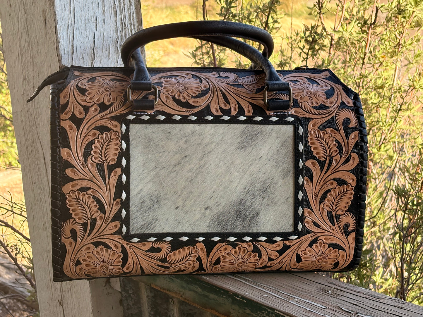 Desert Bloom Tooled Leather Speedy Bag