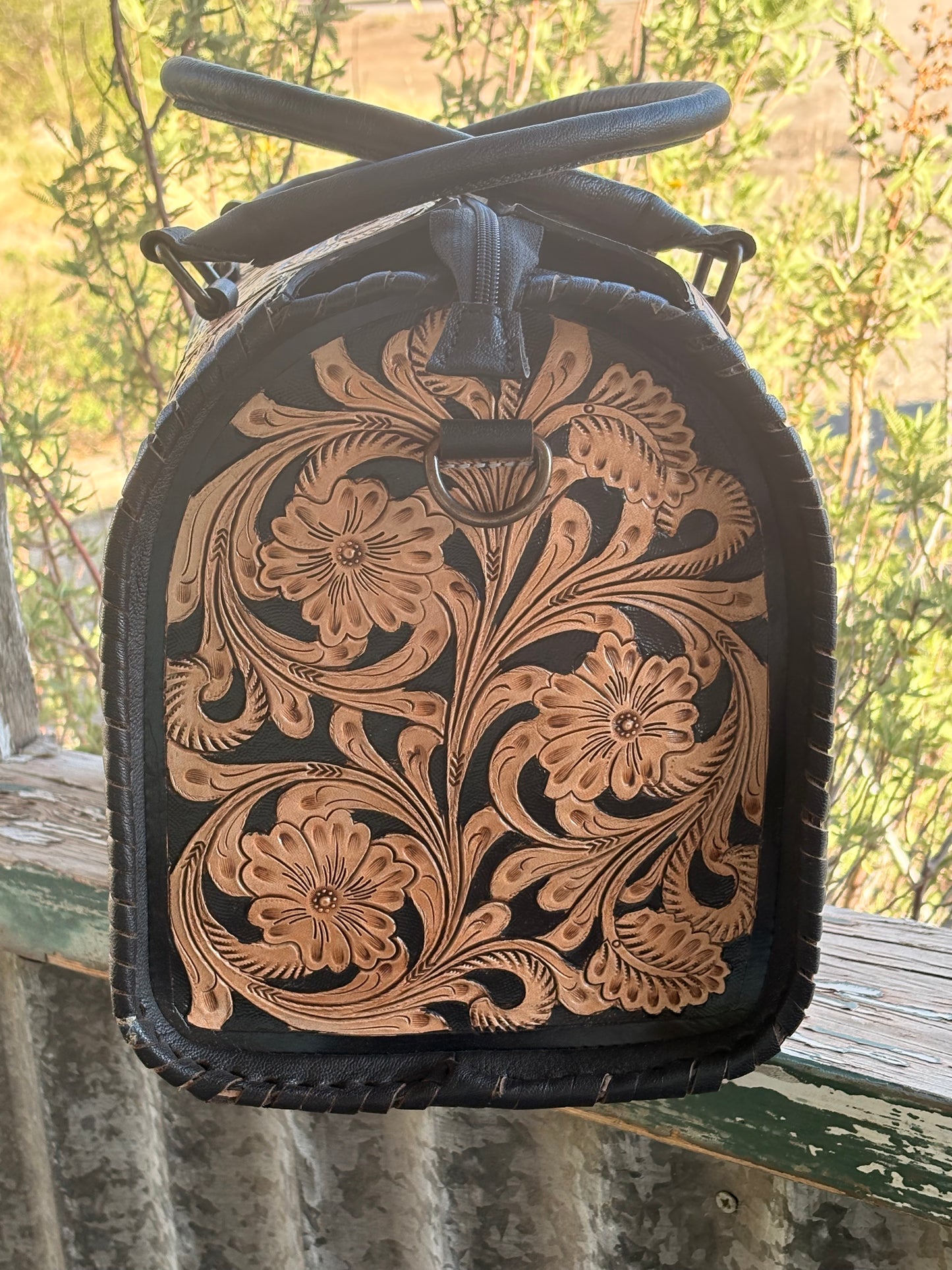 Desert Bloom Tooled Leather Speedy Bag