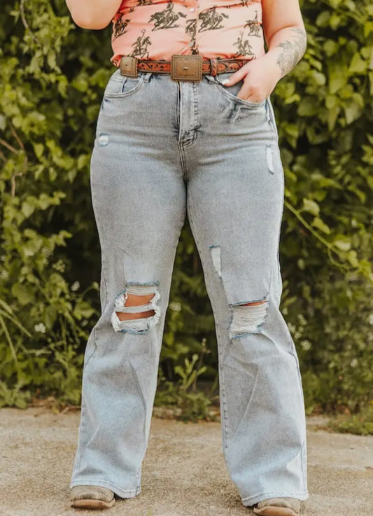 Light Weight Distressed Jeans
