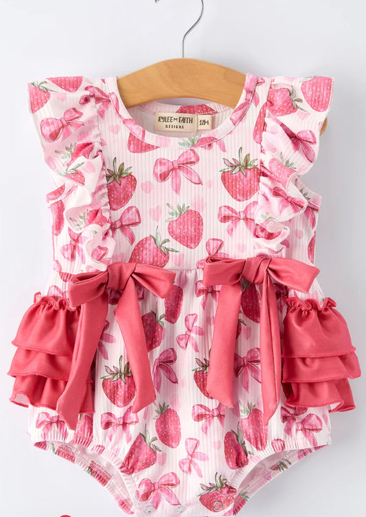 Strawberry Sweetheart Romper